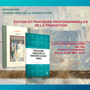 édition et pratiques professionnelles de la traduction